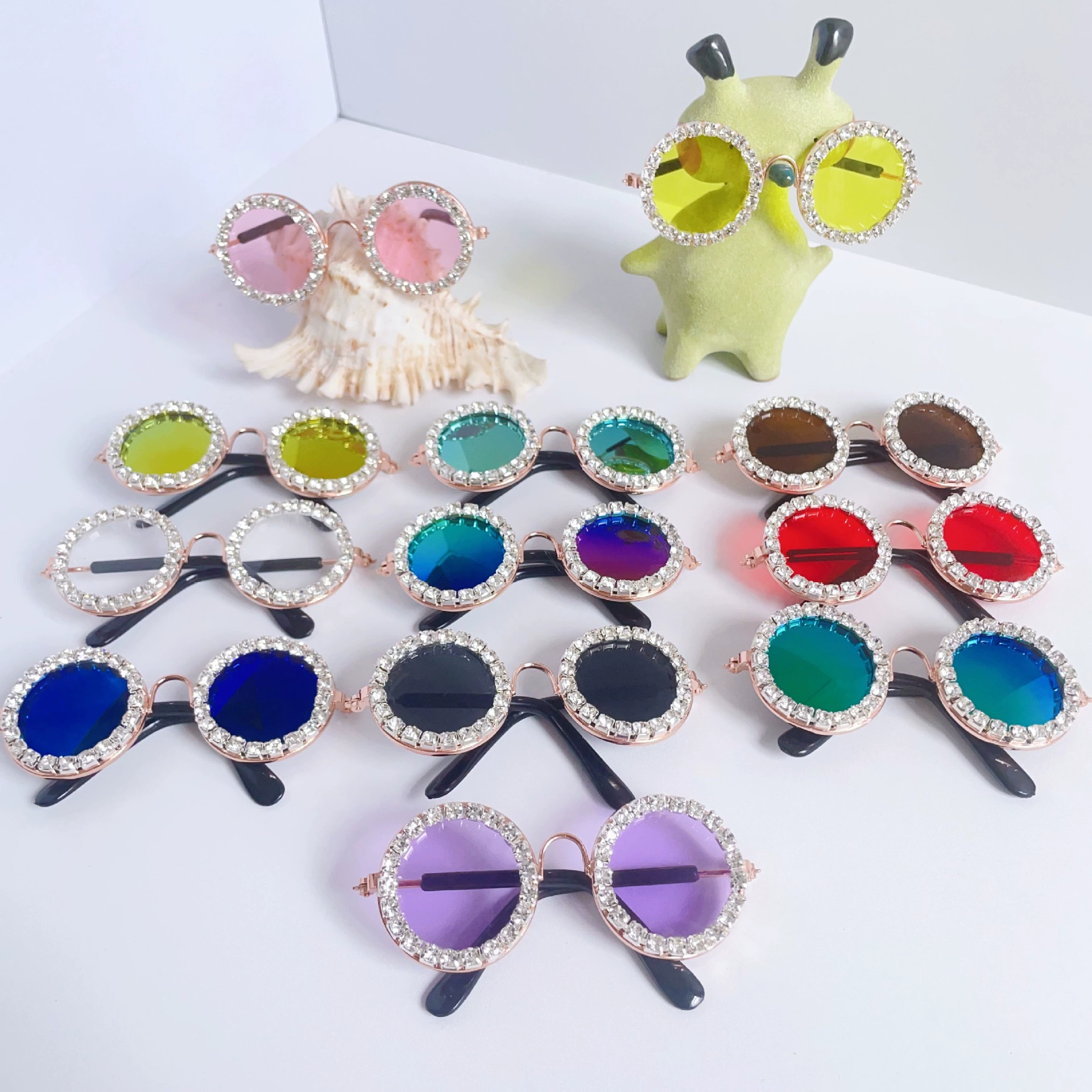 Очки для домашних животных, очки для кошек и собак, очки для Тедди Бишон, солнцезащитные очки для французского бульдога, пляжные фото, солнцезащитные очки, аксессуары для домашних животных