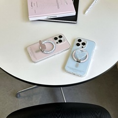 纯色蓝粉适用苹果15promax手机壳iPhone14金属折叠支架13磁吸16p