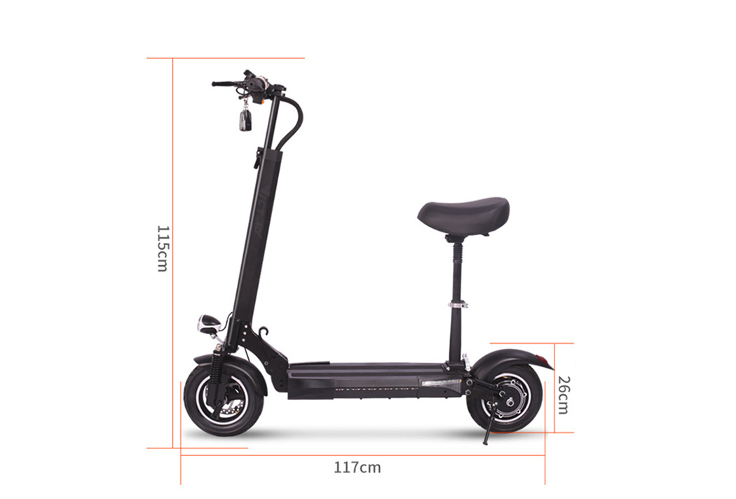 Cross-Border Mini Foldable Electric Scooter with Long Battery Life for Adults, Convenient Electric Scooter with Seat