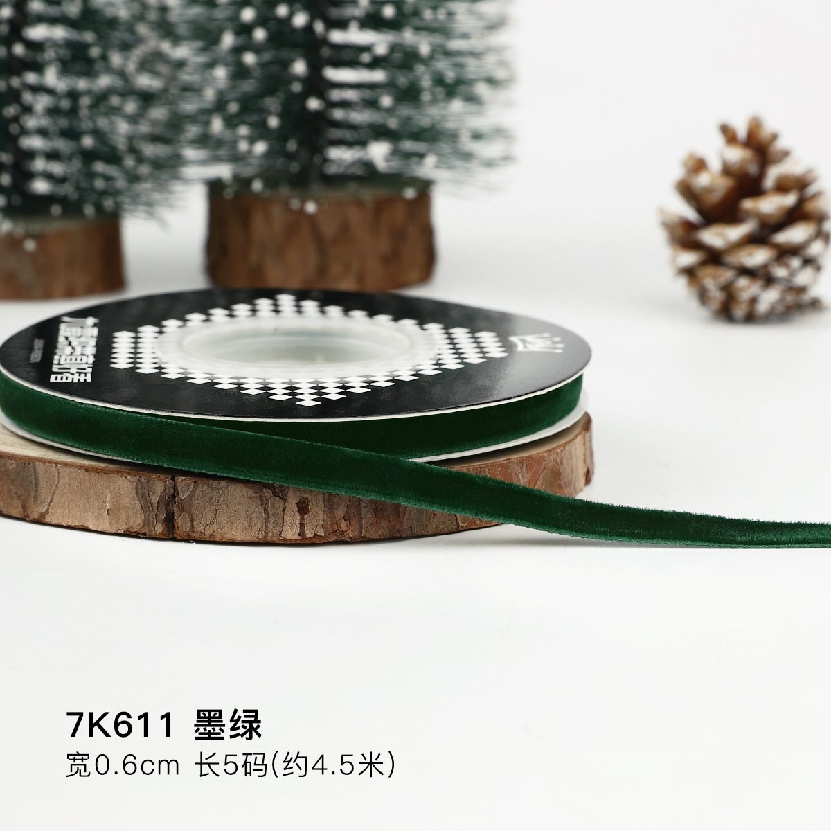 Año Nuevo vino al por mayor transfronterizo cinta de terciopelo cinta de regalo de Navidad arco DIY hecho a mano