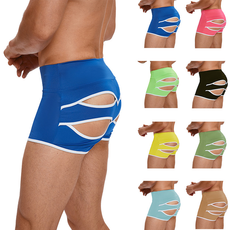 1288 # European and American New Style Summer Men's Shorts, Sexy Running Elastic Sports Shorts, Bar Performance Wear