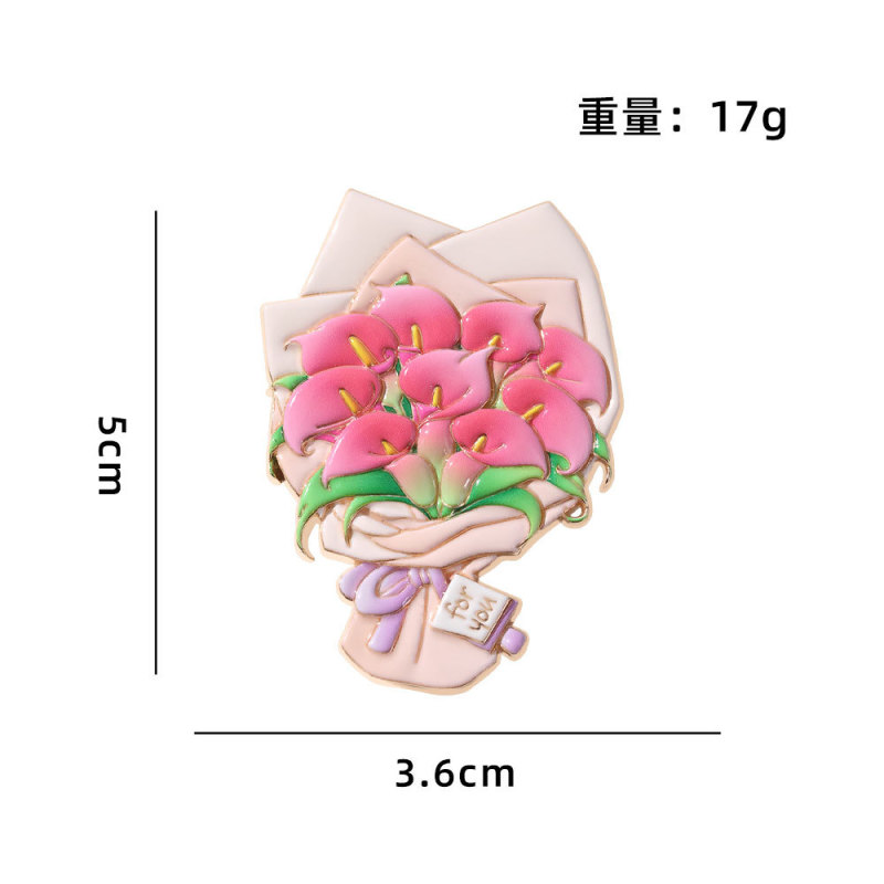 国庆献花冰箱贴合金磁吸郁金香向日葵玫瑰花牡丹百合精美纪念礼品|undefined