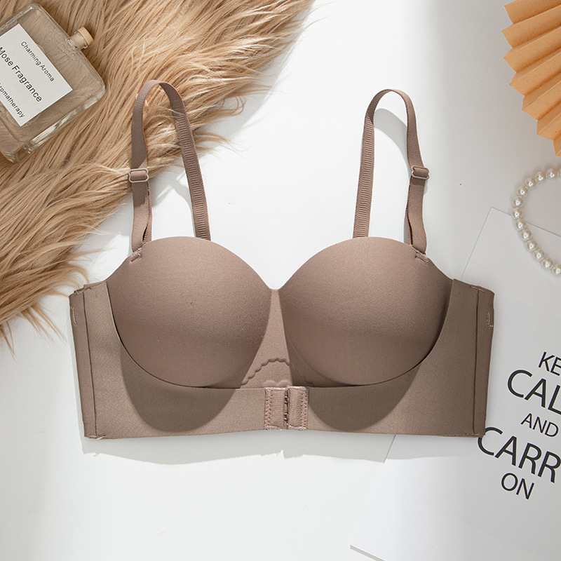 Ropa interior sin tirantes para niñas sujetador anti-flacidez sujetador inalámbrico Delgado push-up pequeño pecho ropa interior sin costuras