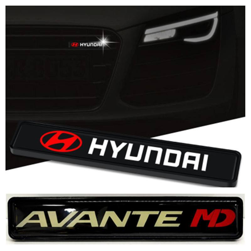 Adecuado para Hyundai Langdong Elantra logotipo del coche con luz IX35 I30 luz luminosa modificada LED luz neta media del logotipo del coche