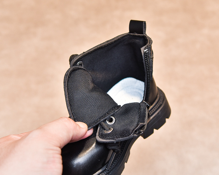 Scarpe da bambino Martin 2024 autunno e inverno nuove corte in stile britannico per ragazzi stivali singoli in pelle_voghion.com