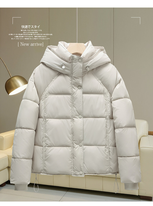 棉服女冬季2025加厚零压短款连帽小个子面包服宽松泡芙棉衣女外套|undefined