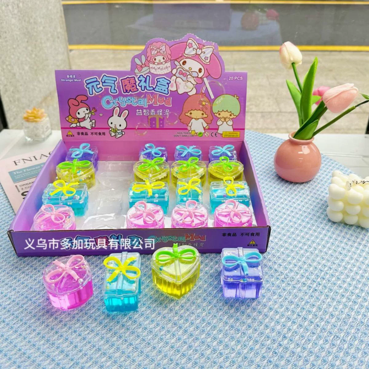 Небольшая Подарочная коробка вспенивающий клей 20 в высокую проницаемость кристальная грязь Красивый Подарочный киоск слизи продажа оптовая цена