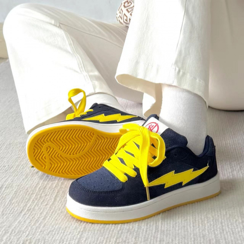 35 - 43in azules ocultos zapatos de pan de relámpago para hombres y mujeres 2026 pareja de skate casuales 2026 primavera nueva
