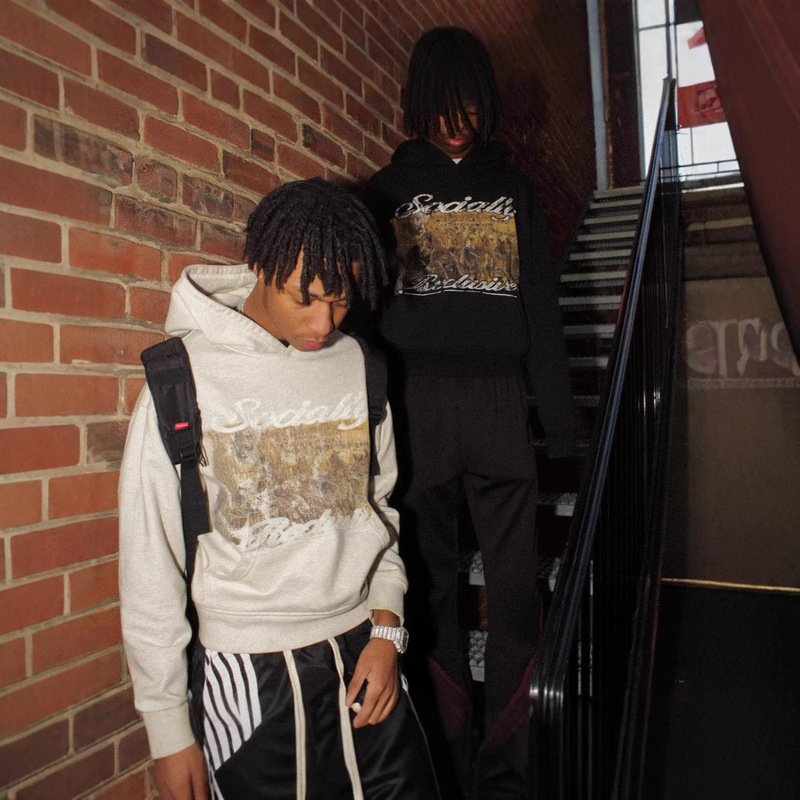 Cross-Border European and American New American Street Style Army Print Men's and Women's Hoodies