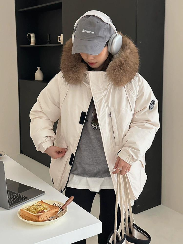 Down jacket, 2024 imported, loose fit, extra‑thick winter parka for teens