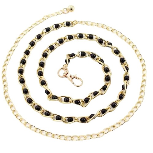 Cross-border European and American metal chain, pearl versatile pendant body chain waist chain, Korean pure and simple single-circle pants chain