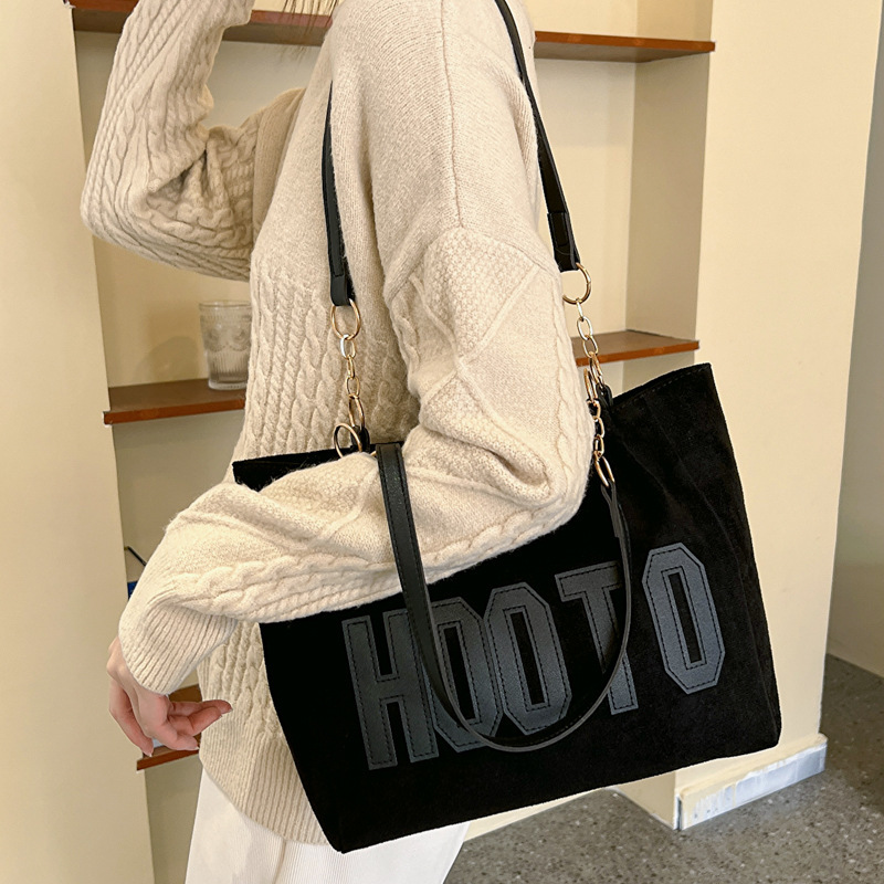Versión coreana del bolso grande para mujer otoño 2022 nuevo sentido de la moda para mujer bolso de hombro de gran capacidad moda estilo occidental bolso de letras para mujer