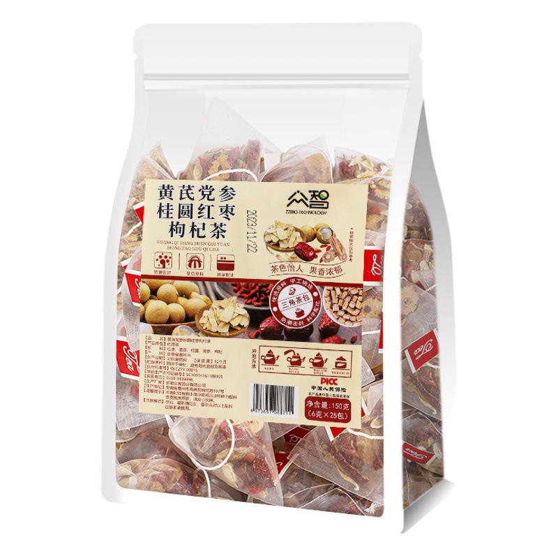 多くの知恵のオウギ党参桂円紅ナツメ枸杞茶養生茶は独立して花草茶を包んで実恵して花果茶を入れて散ロットします。