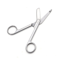 Manufacturer wholesale stainless steel elbow gauze scissors Home spare care bandage scissors First aid kit accessories small scissors