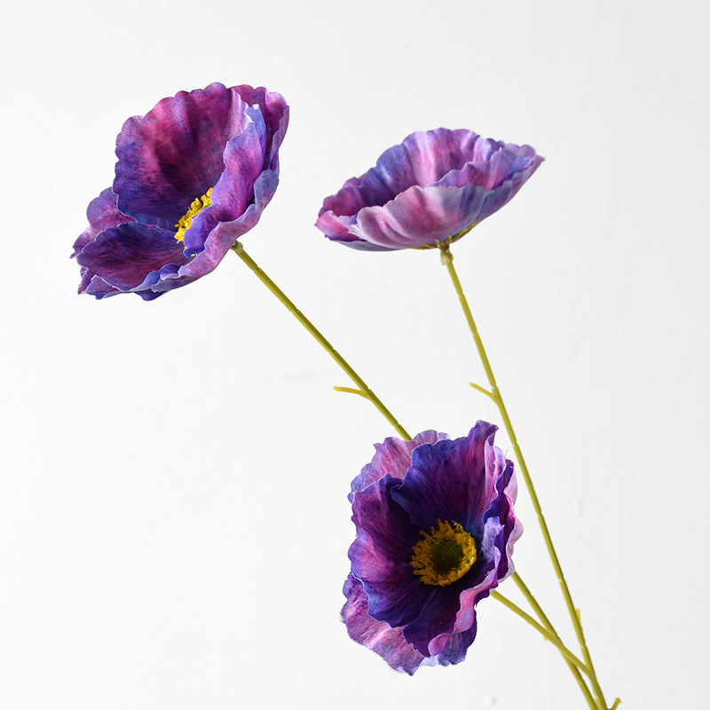 Flores de boda moradas, flores artificiales, decoración de salón de bodas, flores falsas, arreglo de escena estilo Monet, arreglo de suelo, ramo de seda