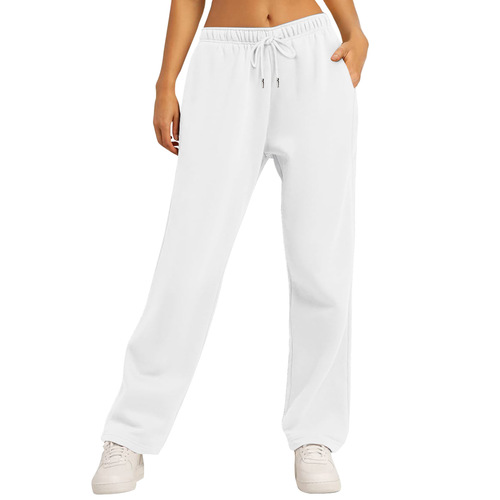 Step into these unisex, solid-color, casual, loose-fit, fleece-lined sweatpants—perfect for both men and women in European and American styles.