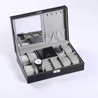 Caja de exhibición universal de cuero PU para relojes, embalaje portátil de alta gama para almacenamiento de múltiples relojes, ideal para dropshipping transfronterizo.