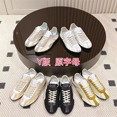 2025春季新做旧款复古拼色德训爆款平底阿甘鞋轻便运动休闲情侣款