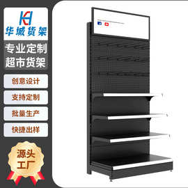 定制金属带挂钩可拆装层板货架超市文具店防锈稳固不晃可拼接货架
