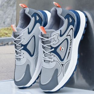 Men's Shoes Spring and Summer Travel Shoes Men's Breathable Lightweight Running Casual Shoes with Soft Sole Mesh Surface Cross-border sneaker