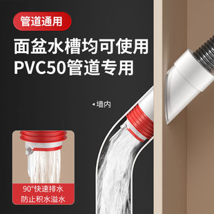 45-Degree Anti-Odor Wall Exhaust Pipe Sealing Plug, Universal Sealing Tool for Drainage Pipes, Insect-Proof and Anti-Overflow Joint Accessory