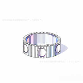 CNC新款卡加love爱无止境戒指全新设计螺钉槽纹线条戒指男女对戒