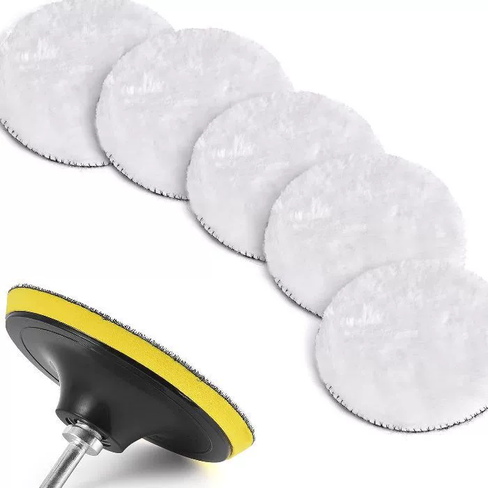 Полировальный диск из шерсти из искусственной шерсти 7 шт. 34567 дюймов Автомобильный косметический полировальный круг самоклеящийся диск из шерстяного волокна трансграничный