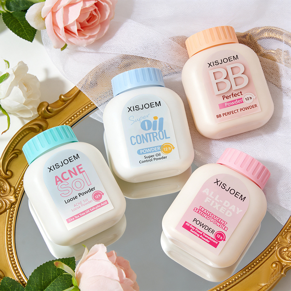 Loose Powder, Moisturizing, Oil-Controlling, Long-Lasting Setting Powder, Brightening Powder, Pearl Powder, Bb Powder, Fine Waterproof and Sweat-Proof Setting Powder