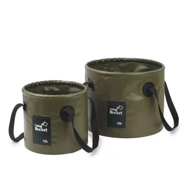 Amazon Outdoor Sports Camping Fishing Bucket Pvc Folding Bucket Car Wash Portable Waterproof Bucket Wholesale