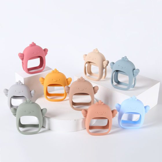 Wholesale Little Penguin Hand Guard Gum Baby Baby Anti-eating Artifact Grinding Stick Baby Bite Silicone Toy