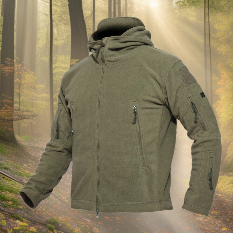 Cross-Border Supply of Military-Style Tad Fleece Jackets for Men, Large Size Outdoor Military Fleece Jackets