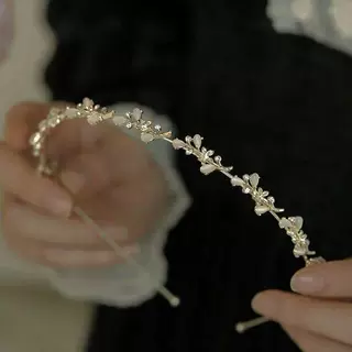 仙气十足~栀子花森系发箍 超仙百搭发卡复古网红高级细边外出头箍