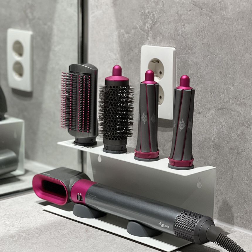 Dyson secador de pelo soporte baño estante de almacenamiento ponche-libre montado en la pared baño montado en la pared secador de pelo estante de almacenamiento
