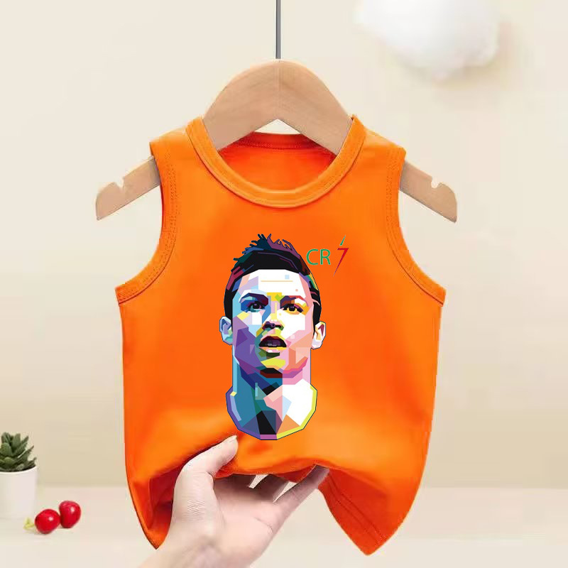 Cristiano Ronaldo Football Star兒童背心無袖洋氣運動服男女童