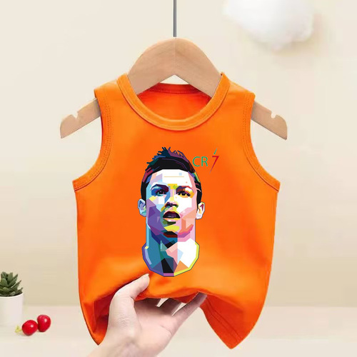 Cristiano Ronaldo Football Star儿童背心无袖洋气运动服男女童