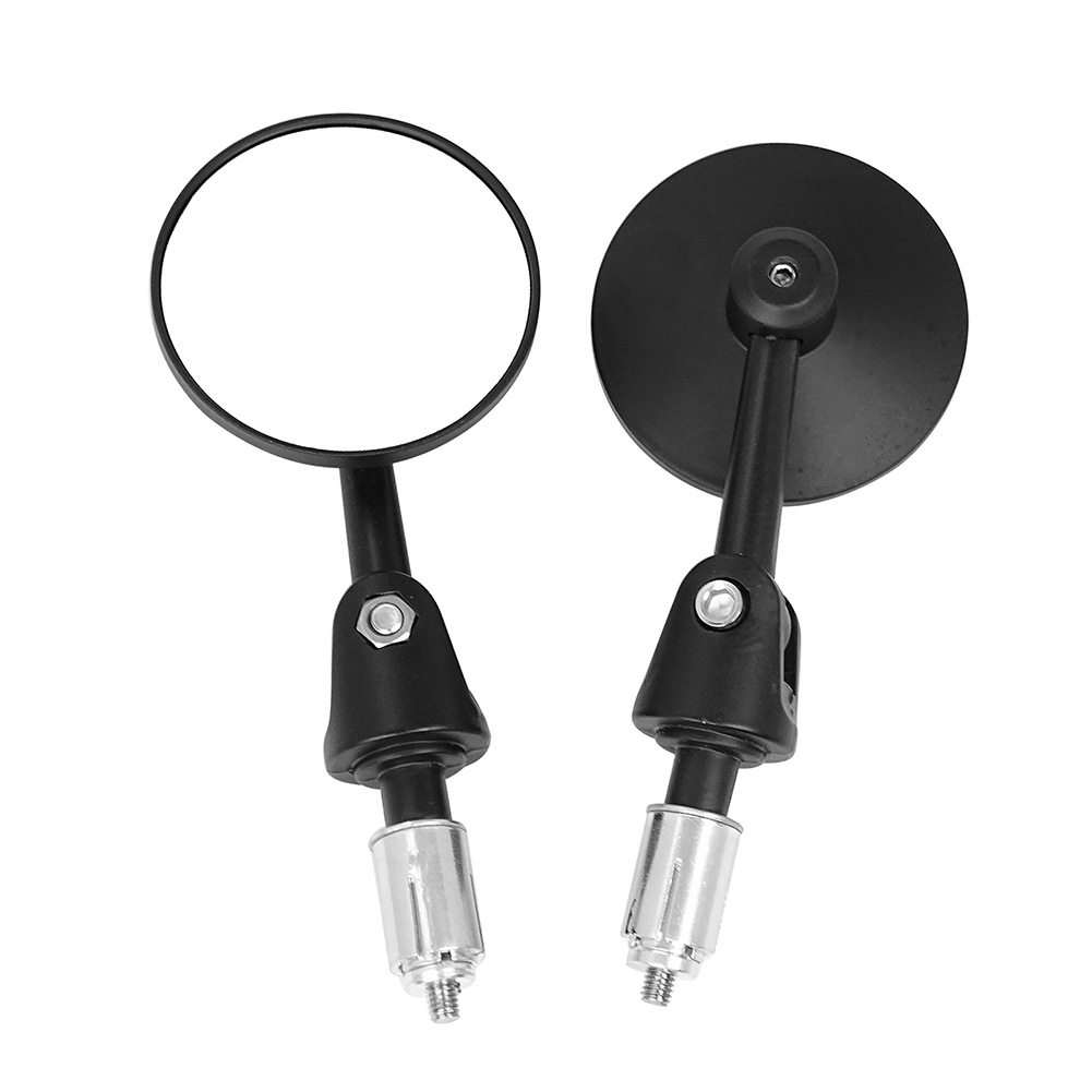 Motorcycle Retro Modified Round Aluminum Alloy Handlebar Mirror Rearview Mirror Handlebar Modified Reflective Folding Mirror