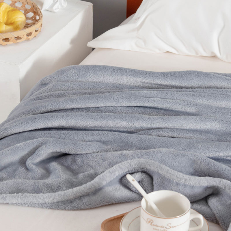 Suministro transfronterizo en nombre de 280 gramos de color sólido, manta de siesta de terciopelo Falai, manta de sofá, manta, logo personalizado