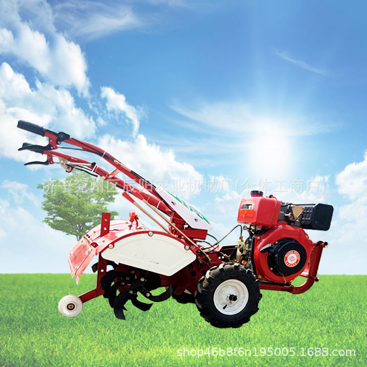 山区小型多功能田园管理机旋耕施肥精播起垄开沟多功能微耕机