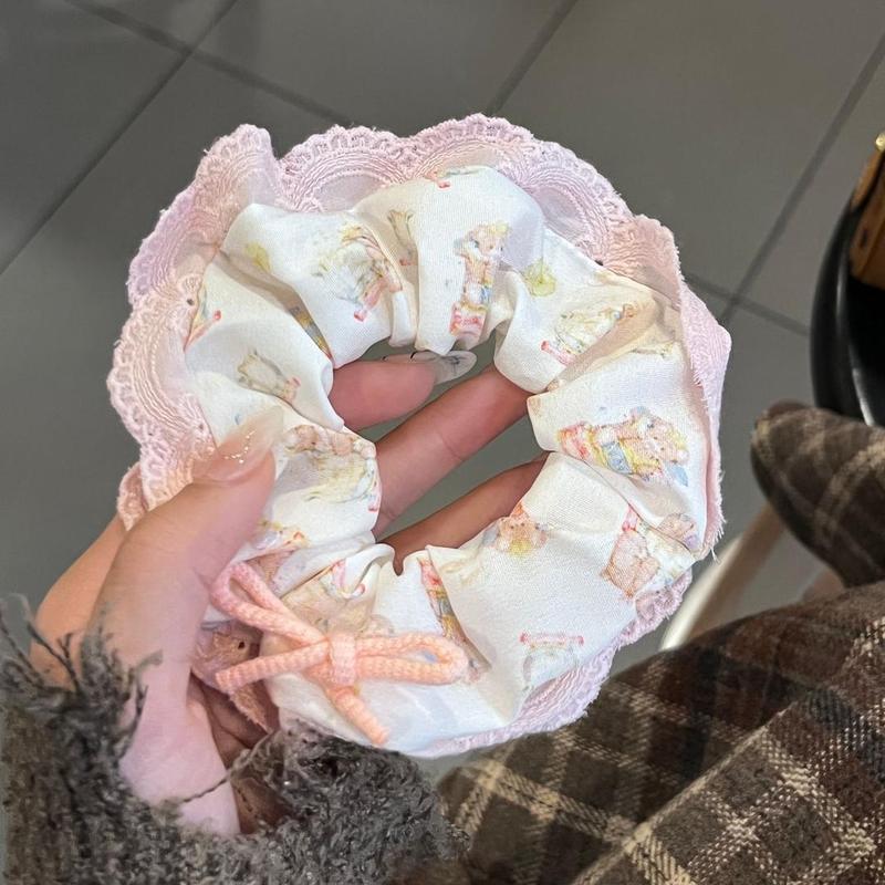 韩系超大号大肠发圈女高级感方巾发绳高弹力耐用皮筋头花头饰发饰|undefined