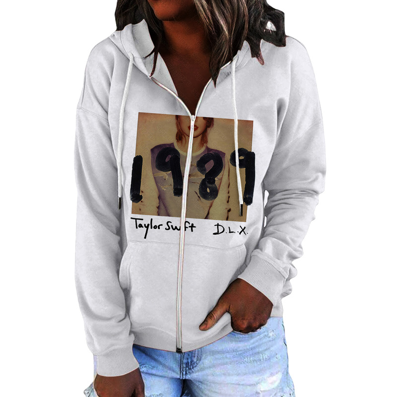 Cross-border Amazon Taylor Swift 1989 cover same Swift women's zipper hoodie hoodie hooded Cross-border Amazon Taylor Swift 1989 cover same Swift women's zipper hoodie hoodie hooded