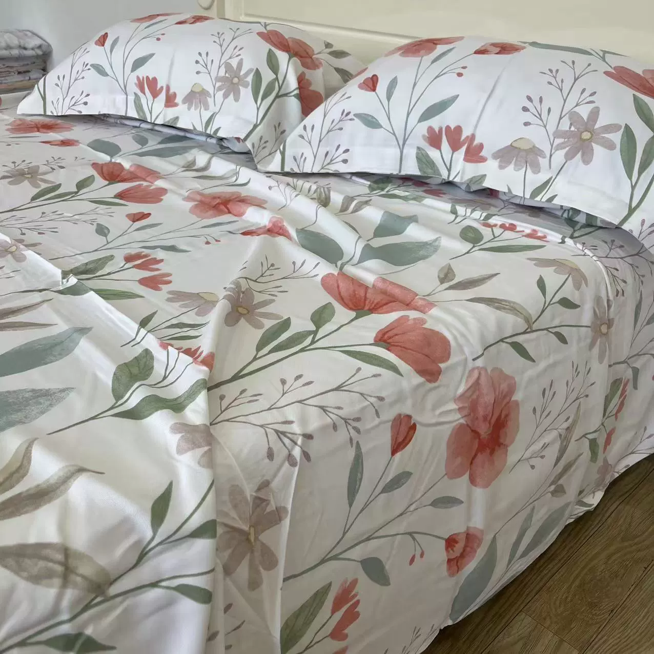 Летнее матрас/материал? Нет, исходная фраза: 'Summer mat, sheet, pillowcase, set, 3 piece set, increased thickness'