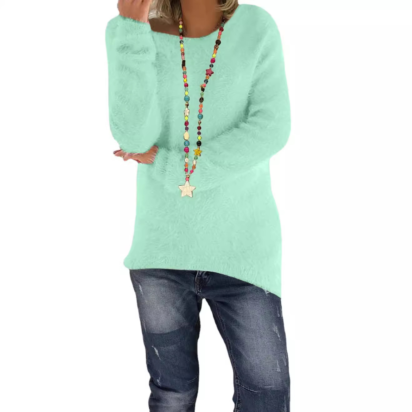 Oversize Langarmpullover für Damen – Weicher Baumwoll-Strickpullover für Herbst & Winter – Lässig-schicke Streetwear in 14 Farben (S-5XL)_voghion.com