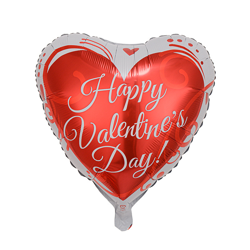 Nuevo 18 pulgadas amor globo de aluminio amor occidental Día de San Valentín boda romántica globo impreso Qixi diseño
