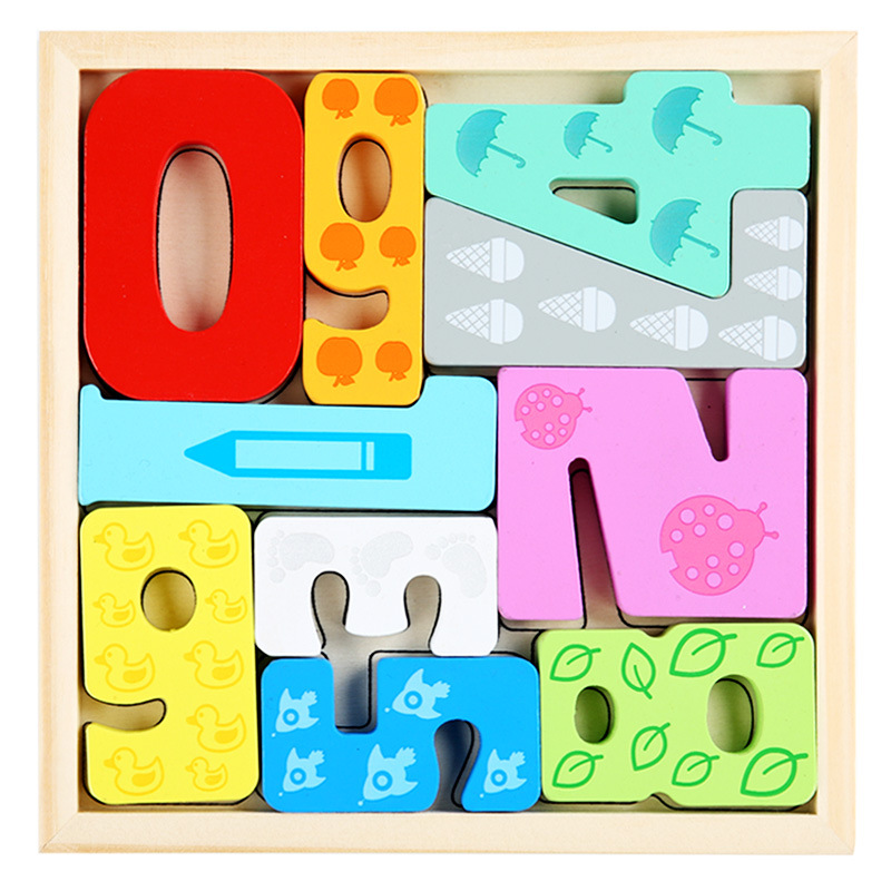 Caricatura animal tridimensional puzzle puzzle puzzle madera infantil educación temprana mano agarrar tablero de frutas y verduras juguetes de tráfico