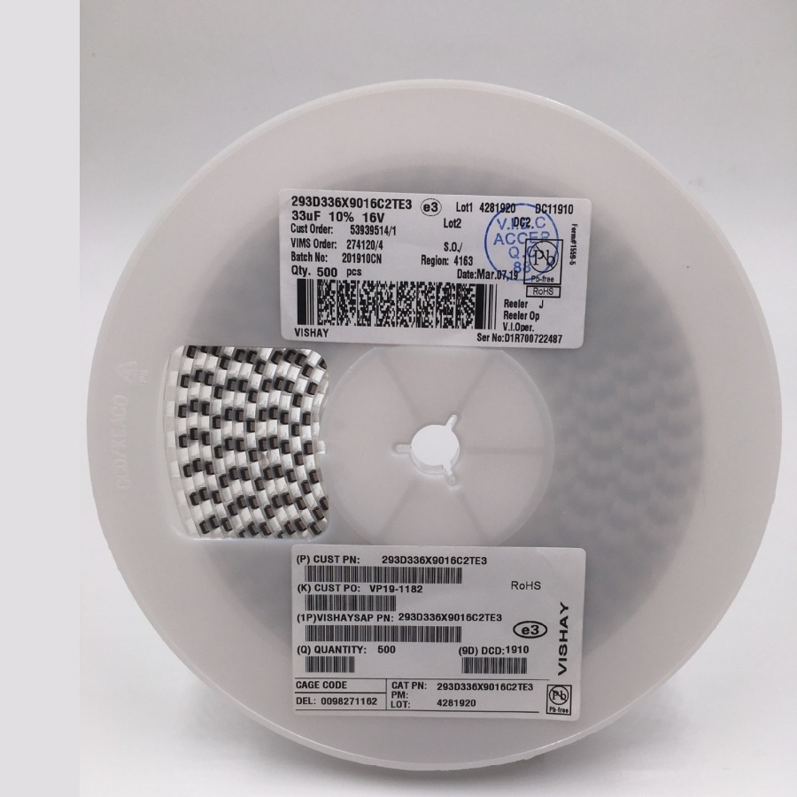 330uF 6.3V 20% V型7343 Vishay威世贴片钽电容T55V337M6R3C0050