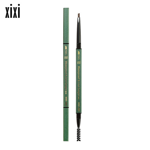 xixi waterproof long-lasting eyebrow pencil, thin head, non-smudged, three-dimensional wild eyebrow, double-headed eyebrow pencil, affordable price for students