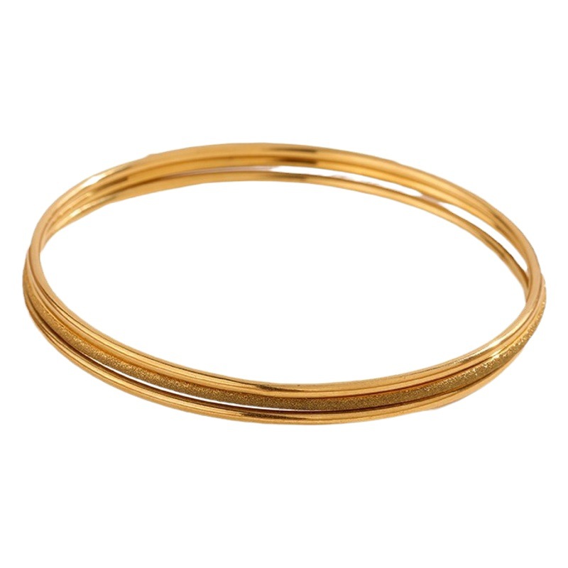 Sansheng Sanshi pulsera de moda para mujer pulsera de todo fósforo moda coreana Acero de titanio joyería de oro que no se desvanece simple luz de lujo