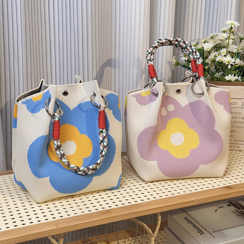 Carefully Selected Knitted Handbags, Niche Design Bucket Bags, Tote Bags, Versatile Shoulder Bags, Woven Portable Bags Carefully Selected Knitted Handbags, Niche Design Bucket Bags, Tote Bags, Versatile Shoulder Bags, Woven Portable Bags