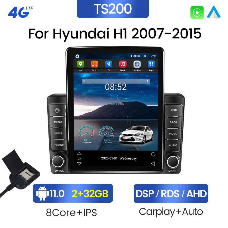 Подходящий для Hyundai H1 2007-2015 Hyundai H1 каменная стела вертикальный экран, автомобиль несет Android умный навигатор
