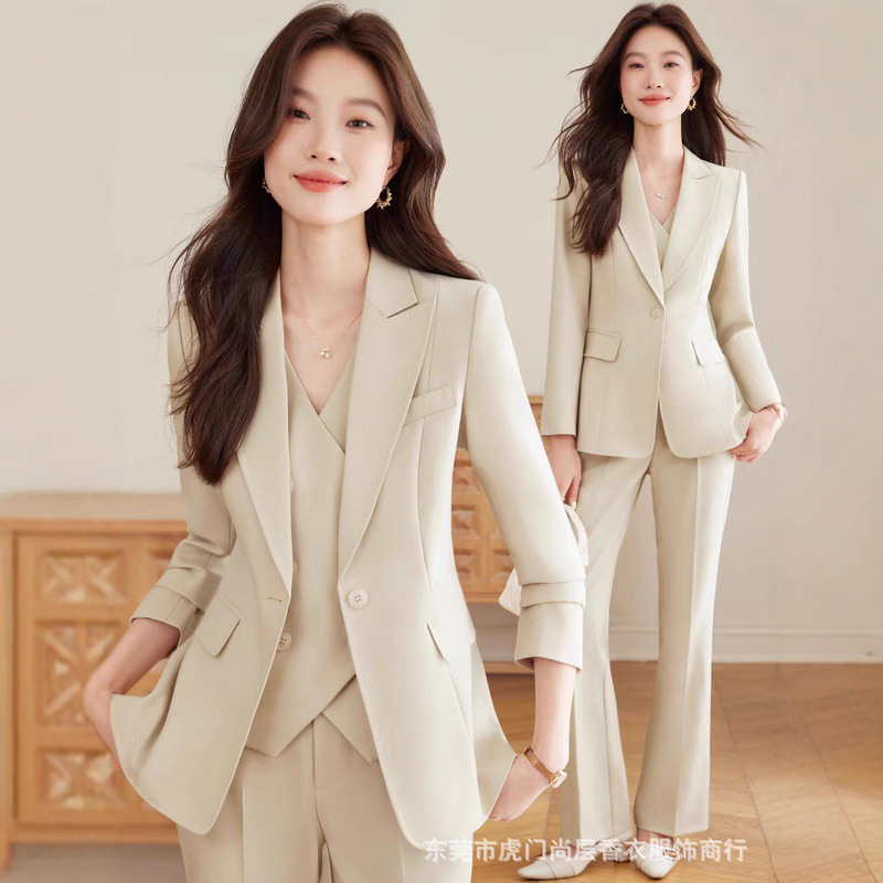 High-End Vest Suit for Women 2025 New Professional Wear Fashionable Elegant Ladies Suit Host Formal Wear
